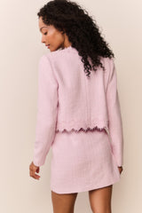 Erina Lace-Trimmed Tweed Jacket | Loveshackfancy on sale