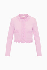 Erina Lace-Trimmed Tweed Jacket | Loveshackfancy on sale
