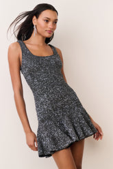 Sarajane Sequin Stretch Knit Mini Dress | Loveshackfancy online