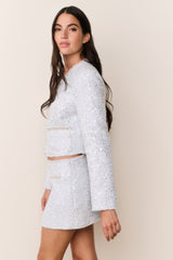 Sonda Sequin Tweed Mini Skirt | Loveshackfancy for sale