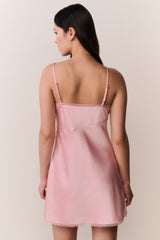 Mirelis Lace Bow Crepe Mini Dress | Loveshackfancy discount