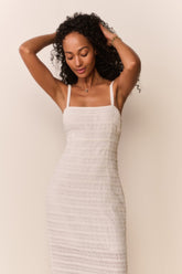 Verna Lace Stripe Midi Dress | Loveshackfancy on sale