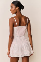Zirelle Pink Cotton Lace-Trimmed Mini Dress | Loveshackfancy discount
