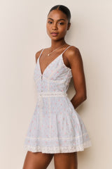 Zirelle Floral Cotton Lace-Trimmed Mini Dress | Loveshackfancy for sale