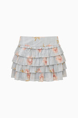 Moralina Cotton Peony Print Mini Skirt | Loveshackfancy discount