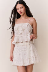 Willia Floral Embroidered Cotton Mini Skirt | Loveshackfancy for sale