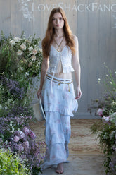 Soleia Floral Chiffon Maxi Skirt | Loveshackfancy outlet