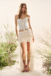 Camilia Lace Ruffle High-Low Skirt | Loveshackfancy discount