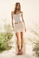 Camilia Lace Ruffle High-Low Skirt | Loveshackfancy discount