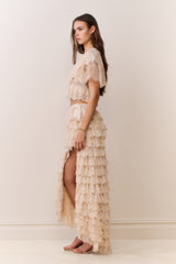 Camilia Lace Ruffle High-Low Skirt | Loveshackfancy discount