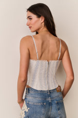 Bensen Cotton Lace-Up Bustier | Loveshackfancy near me