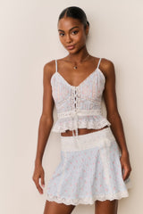 Avra Floral Cotton Peplum Cami | Loveshackfancy sale