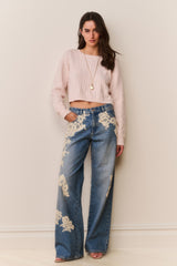 Bambie Lace Appliqué Jeans | Loveshackfancy near me