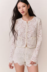 Lavendine Lace Mini Shorts | Loveshackfancy US