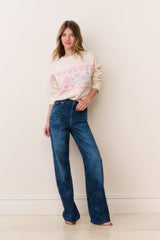 Dessa Crystal Bow Jeans | Loveshackfancy sale