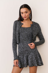 Ferra Sequin Stretch Knit Cardigan | Loveshackfancy sale