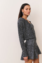 Ferra Sequin Stretch Knit Cardigan | Loveshackfancy sale