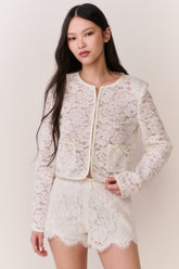 Junetta Cropped Lace Jacket | Loveshackfancy outlet