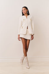Adrina Tweed Embellished Jacket | Loveshackfancy US