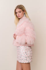 Curran Feather & Sequin Jacket | Loveshackfancy online