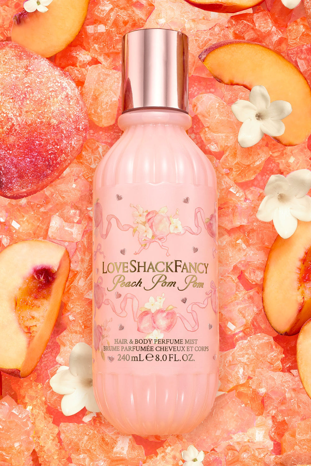 Peach Pom Pom Hair & Body Perfume Mist with Candied Peach and Crystallized Sugar | Loveshackfancy on sale