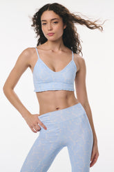 Erza Bow Print Active Bra | Loveshackfancy US
