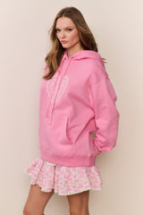 Nacova Heart Doily Fleece Hoodie | Loveshackfancy sale
