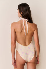 Meegan Floral Halter One-Piece Swimsuit | Loveshackfancy near me