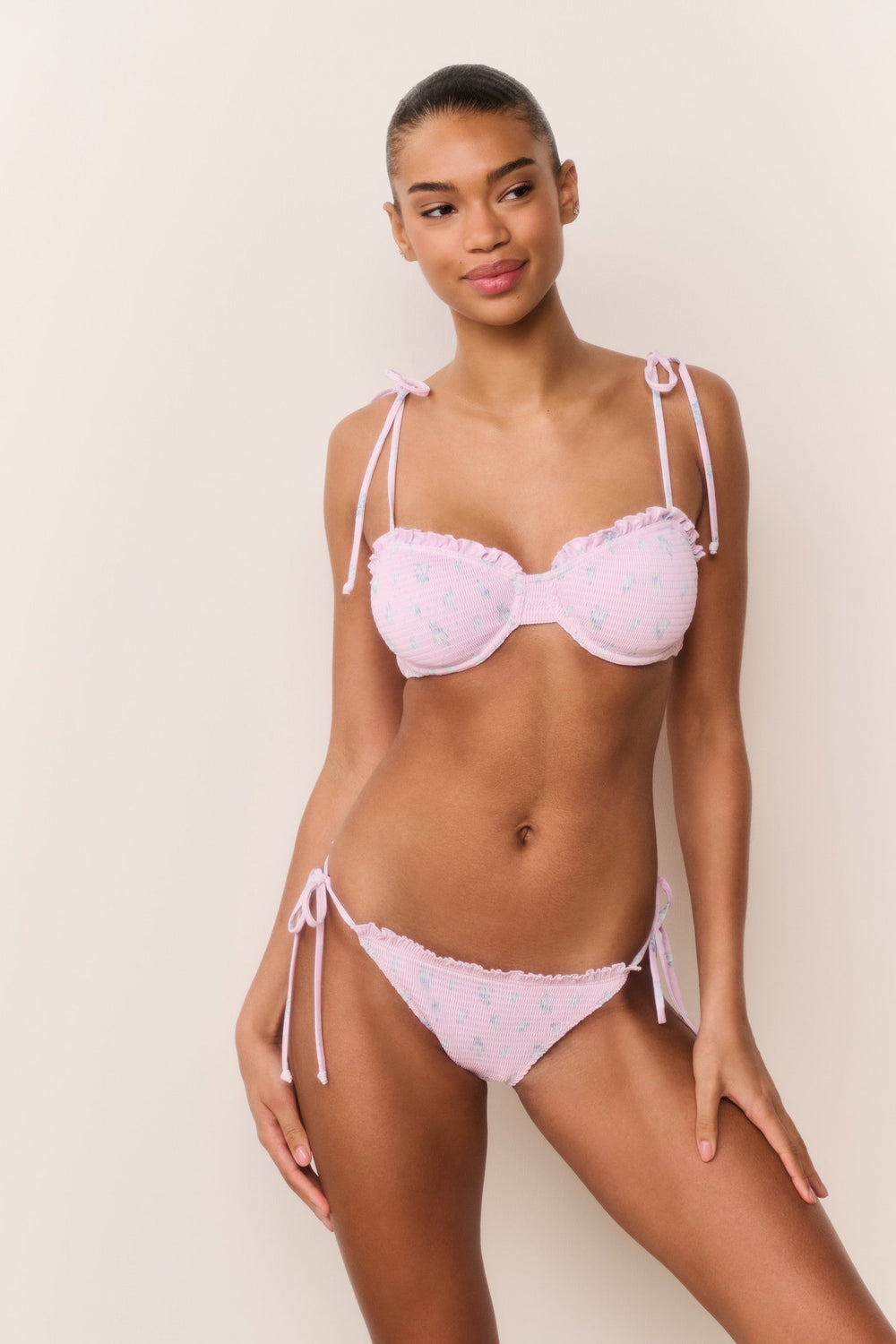 Quinley Smocked Floral Bikini | Loveshackfancy sale