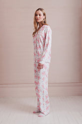 LoveShackFancy x Roller Rabbit Doily Beux Women's Long Sleeve Polo Pajama Set | Loveshackfancy near me