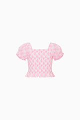 Little Girls Fabielle Heart Print Top | Loveshackfancy US