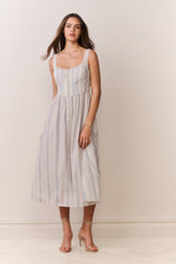 Majory Cotton Bustier Midi Dress | Loveshackfancy US