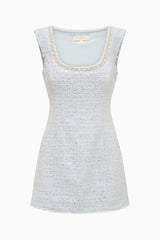 Adelaine Sequin Tweed Mini Dress | Loveshackfancy online