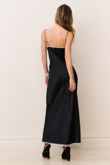 Isolie Lace Bow Crepe Maxi Dress | Loveshackfancy US