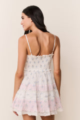 Krista Mixed Print Cotton Mini Dress | Loveshackfancy online