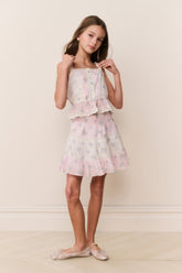 Tween Jessamine Mixed Print Top | Loveshackfancy on sale