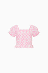 Tween Fabielle Heart Print Top | Loveshackfancy online