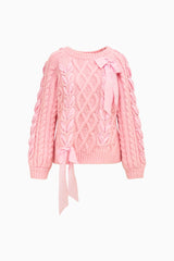 Little Girls Doria Alpaca-Blend Ribbon Pullover | Loveshackfancy on sale