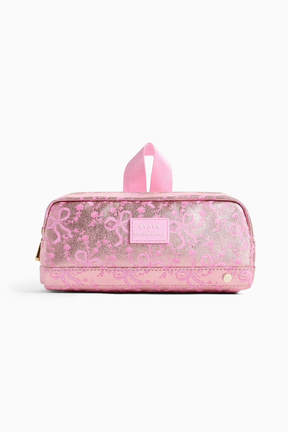 STATE x LoveShackFancy Metallic Bow Clinton Pencil Case | Loveshackfancy for sale
