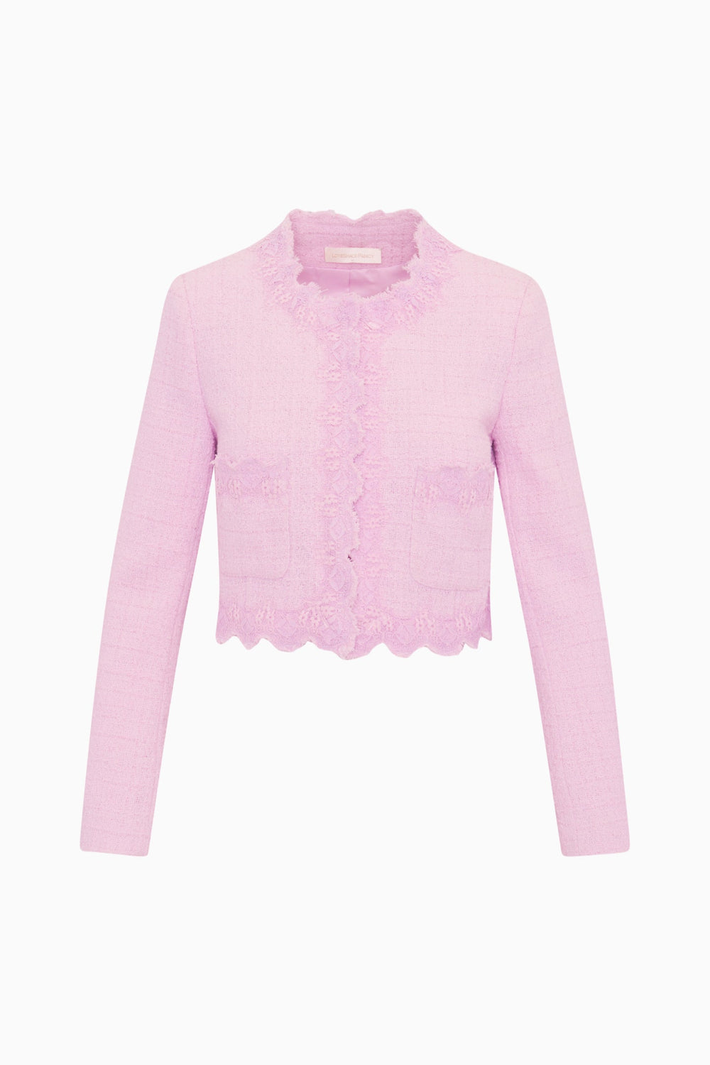 Erina Lace-Trimmed Tweed Jacket | Loveshackfancy on sale