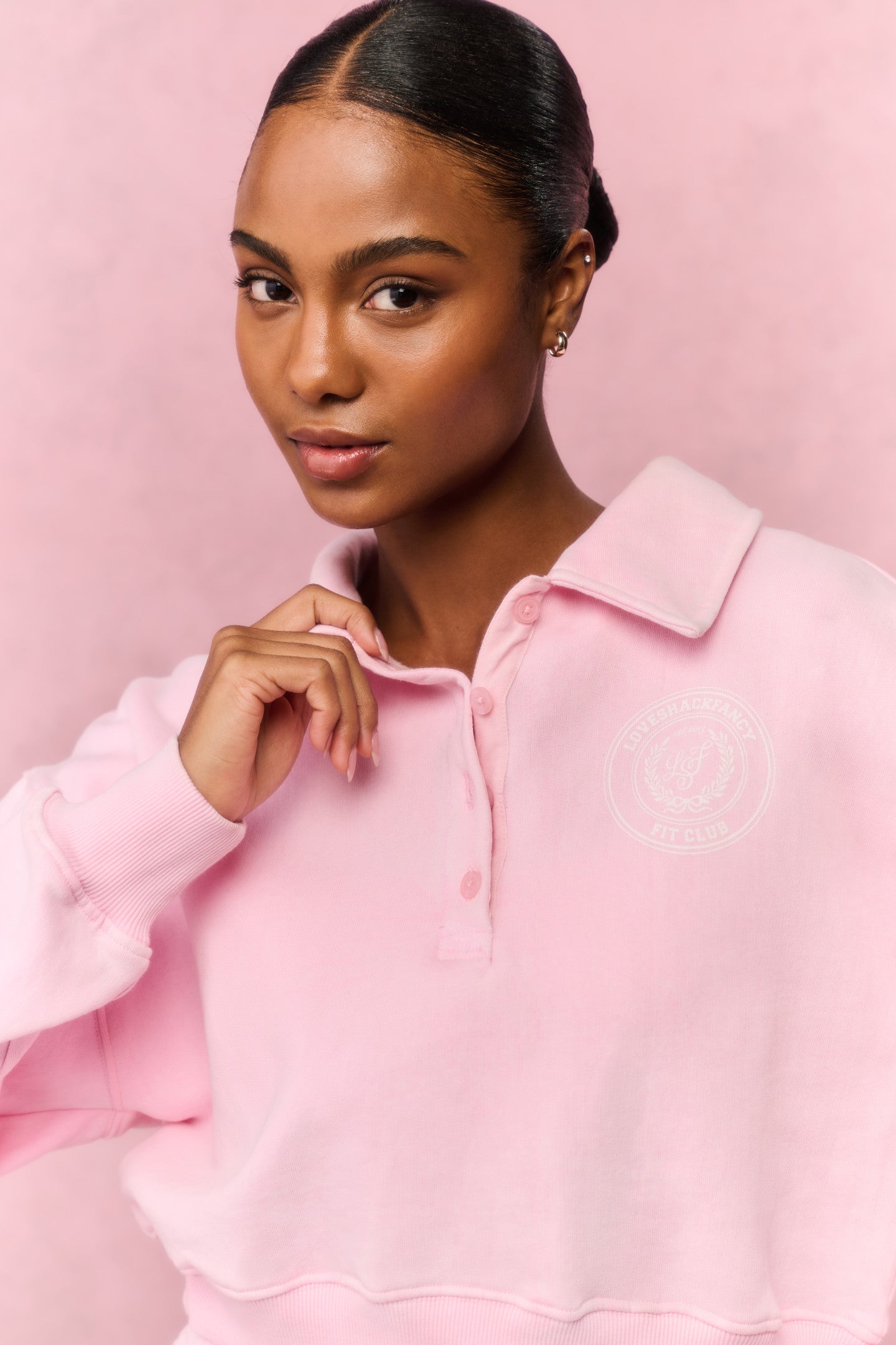 Menzelle Fleece Polo Sweatshirt | Loveshackfancy near me