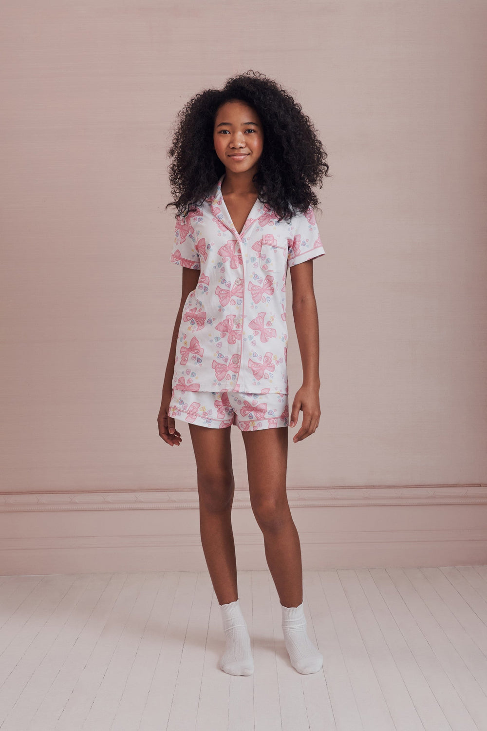 LoveShackFancy x Roller Rabbit Doily Beux Women's Polo Pajama Set | Loveshackfancy outlet