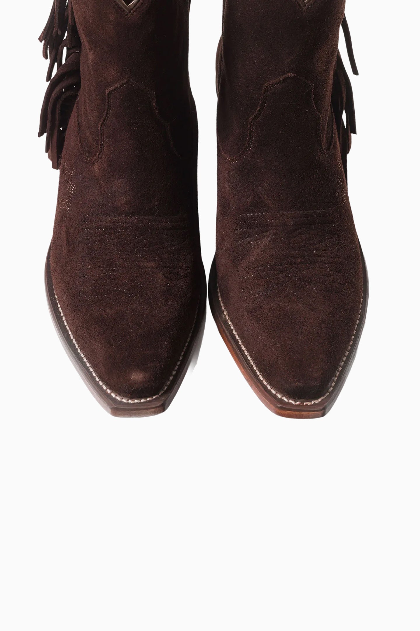 Besita The Spirit Fringe Suede Booties | Loveshackfancy sale