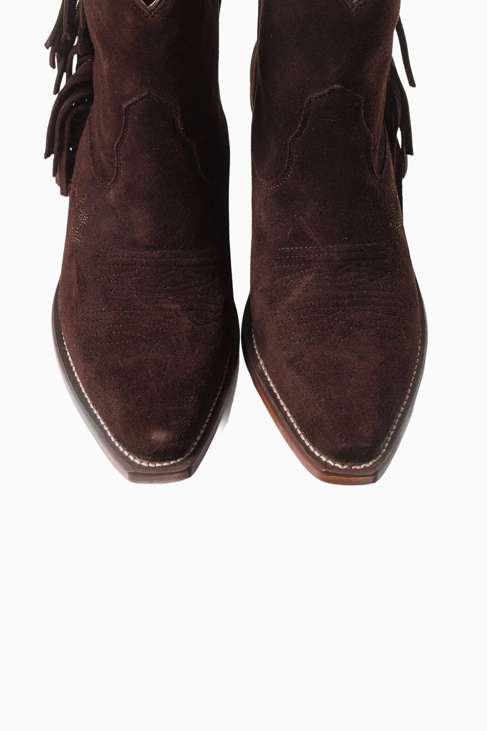 Besita The Spirit Fringe Suede Booties | Loveshackfancy sale