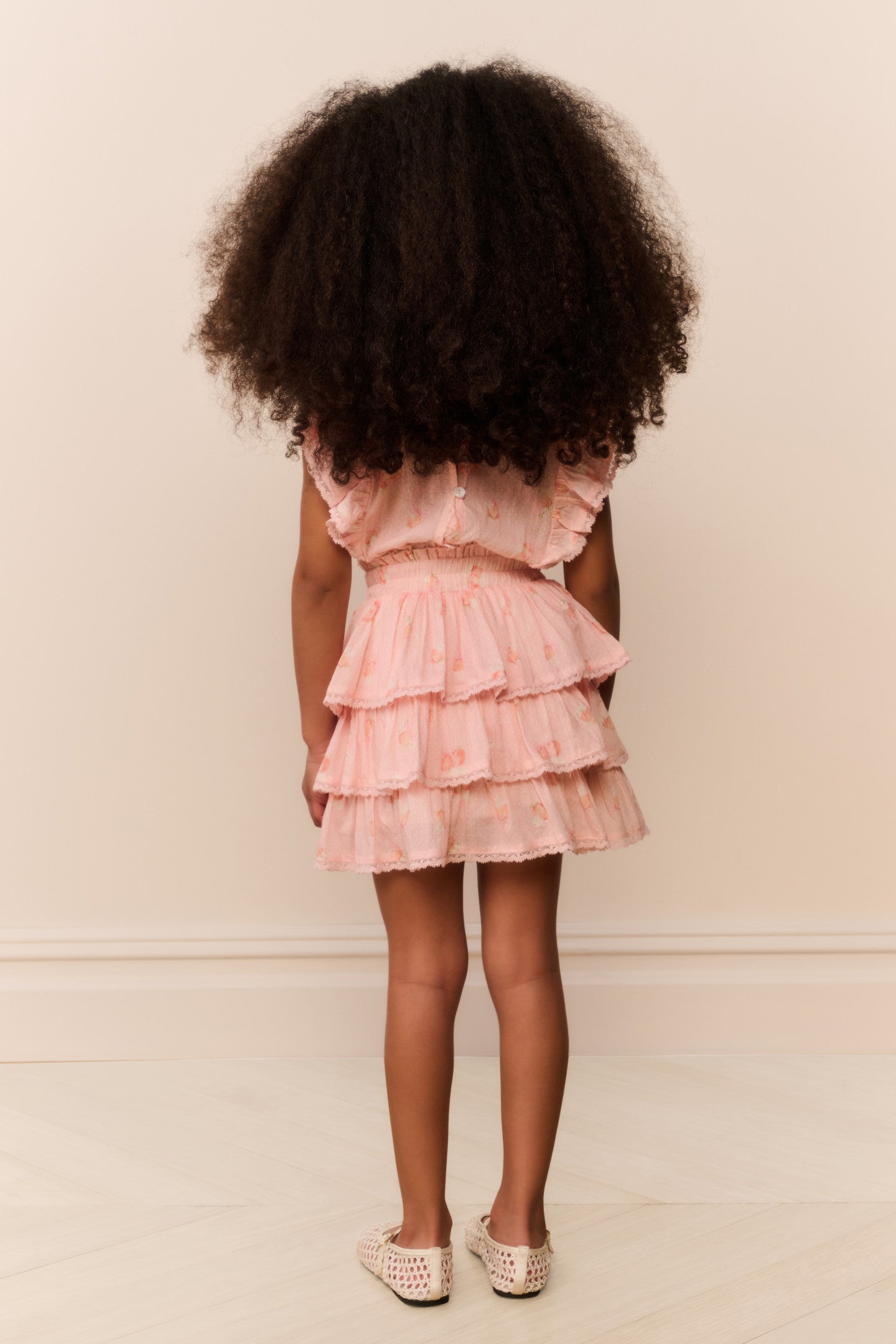 Little Girls Peach Pom Pom Decker Dress | Loveshackfancy on sale
