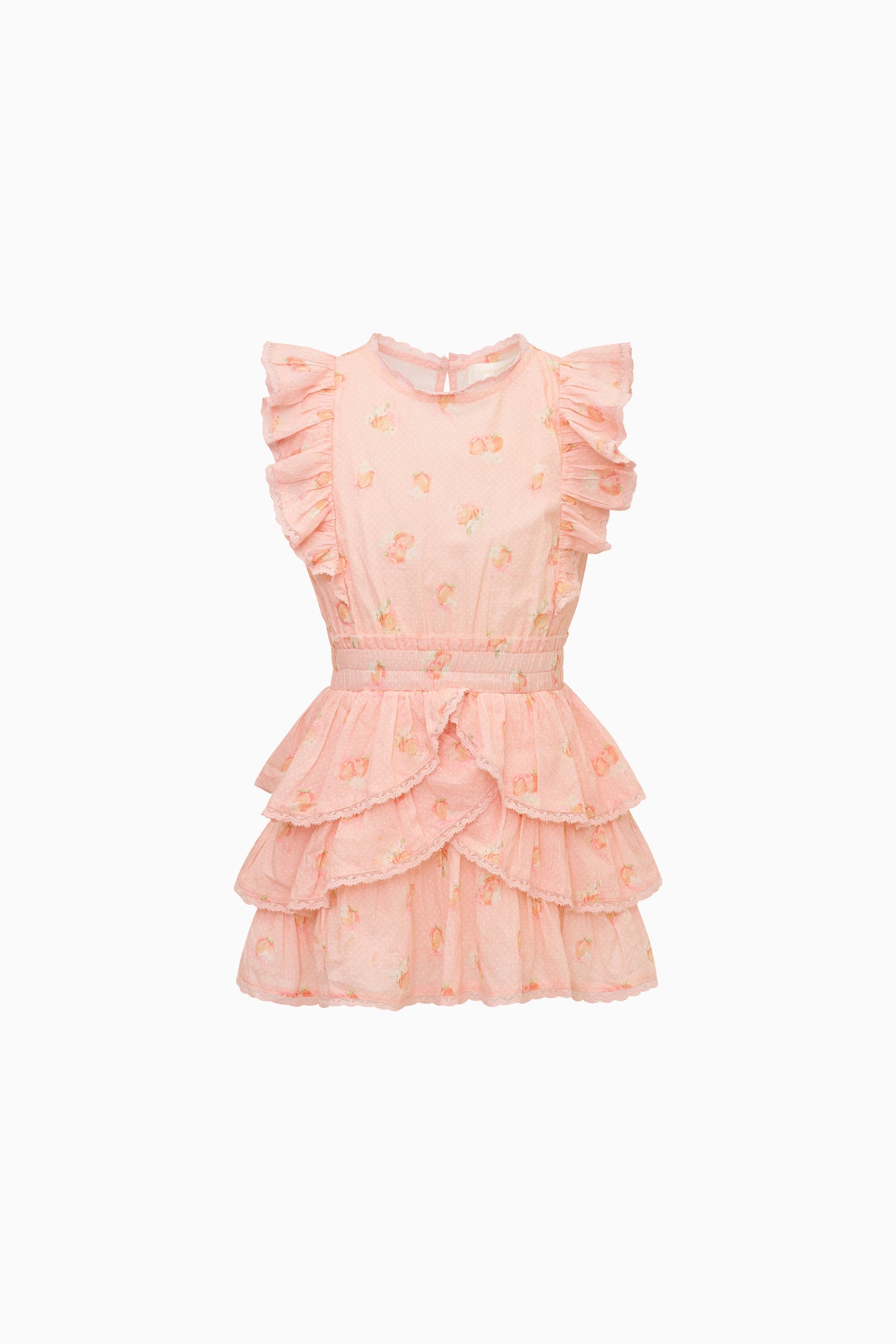 Little Girls Peach Pom Pom Decker Dress | Loveshackfancy on sale