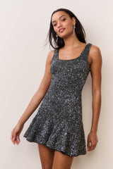 Sarajane Sequin Stretch Knit Mini Dress | Loveshackfancy online