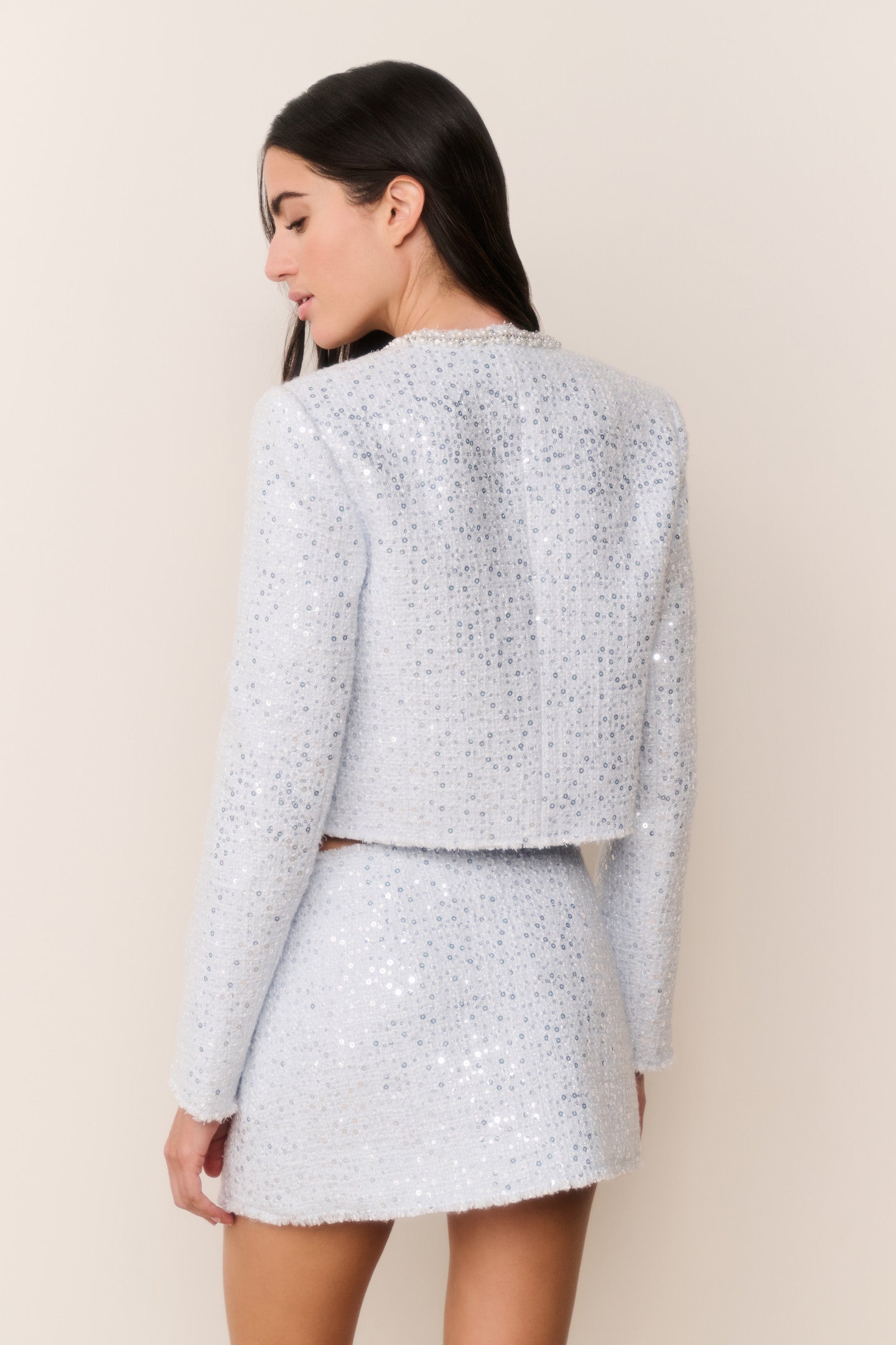 Sonda Sequin Tweed Mini Skirt | Loveshackfancy for sale