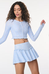 Laudie Bow Print Active Zip-Up | Loveshackfancy on sale