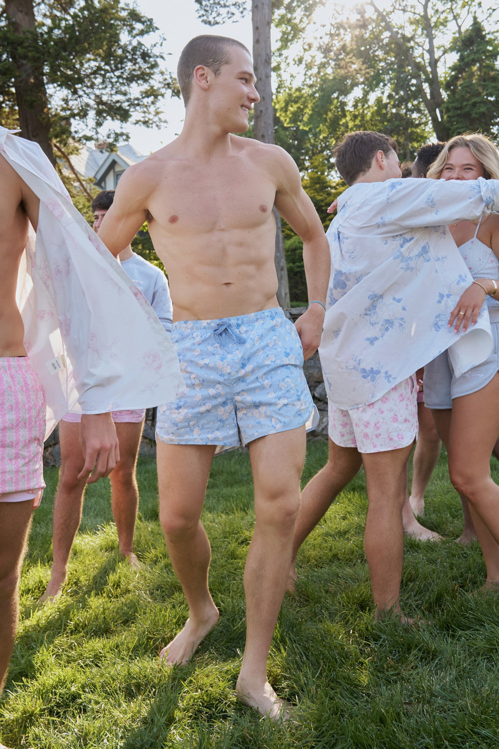 MR FANCY Kai Heirloom Print Swim Shorts | Loveshackfancy online